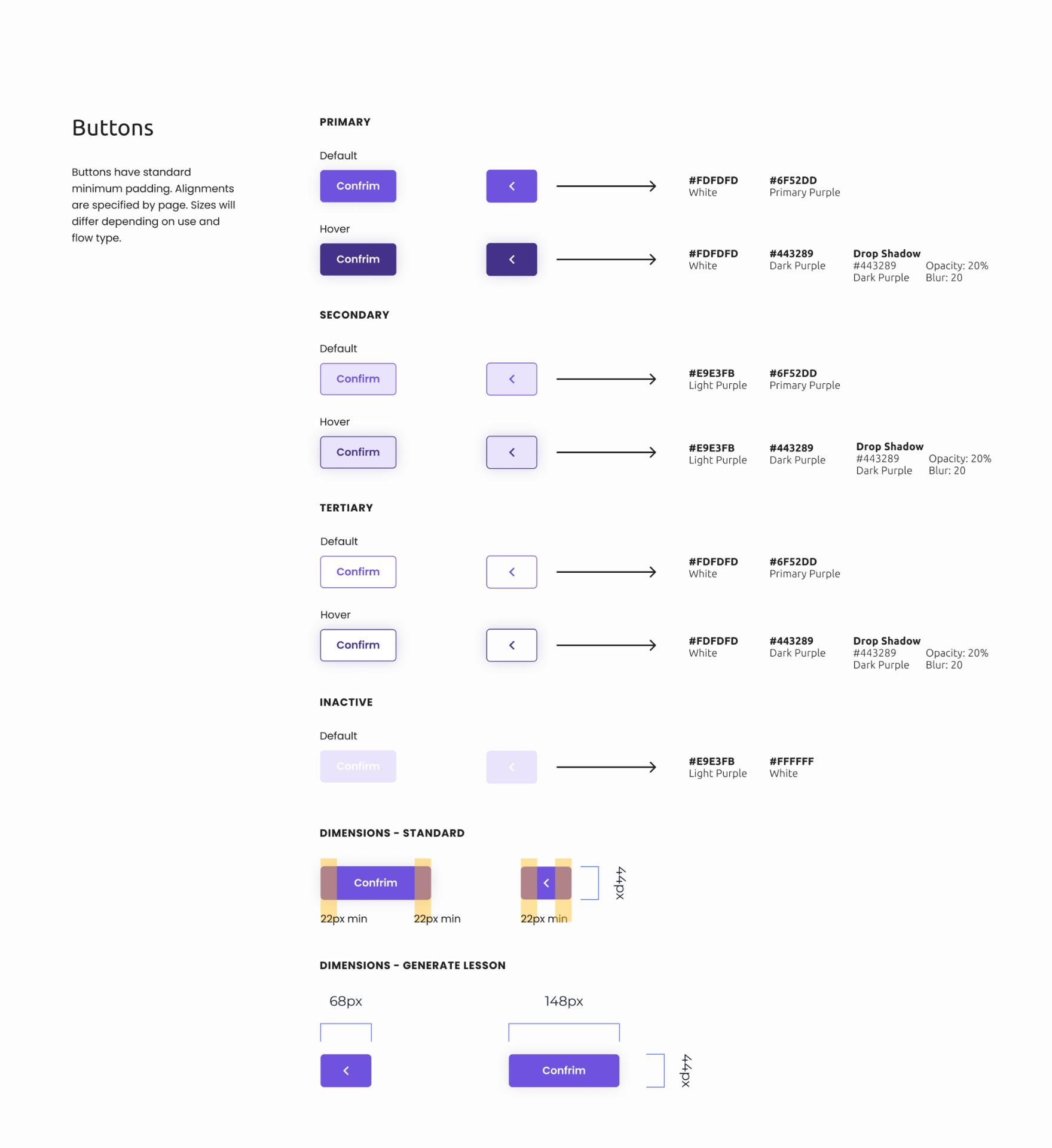 Onyx Design System — buttons