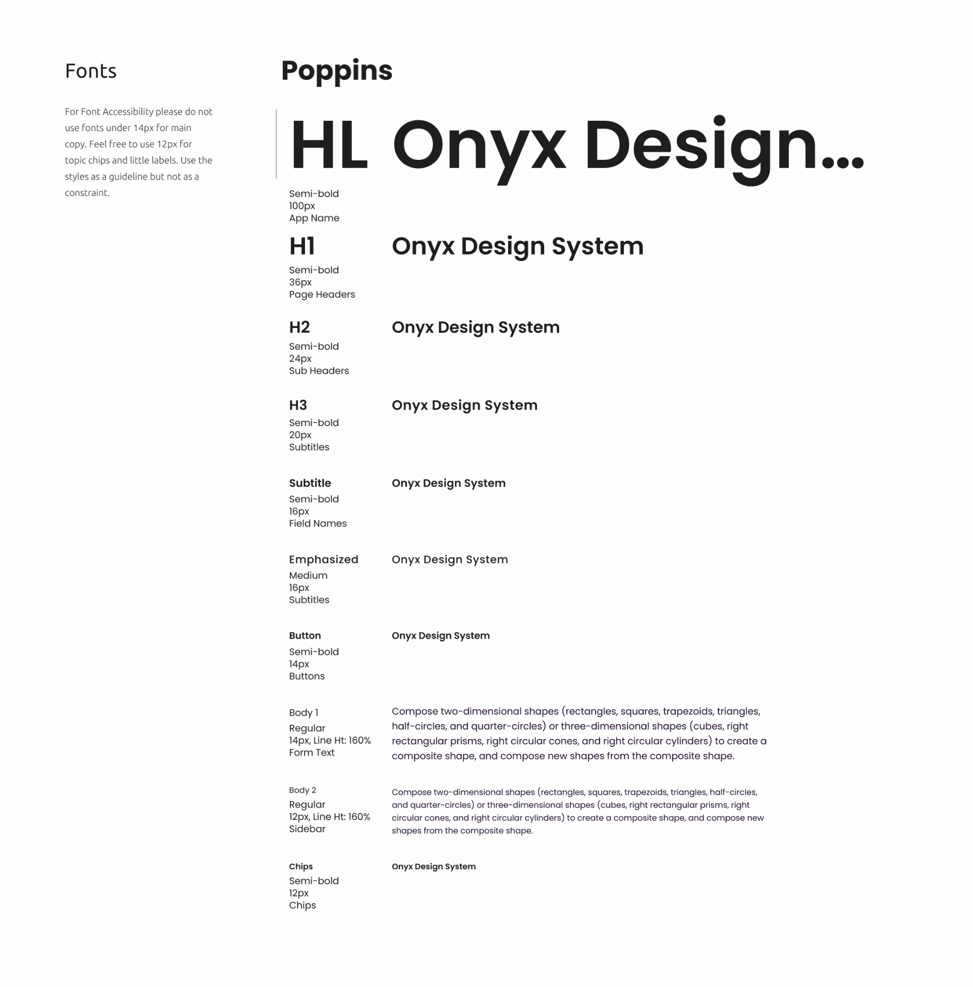 Onyx Design System — full style guide